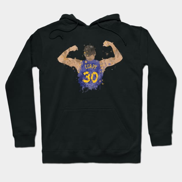 Steph Curry Paint Splatter Art Hoodie by slawisa